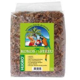 Hugro Lecho de coco para roedores y reptiles - 2 x 25 l