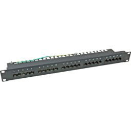 EFB-ELEKTRONIK EFB 37588SW.1 - Panel de conexión CAT.3, UTP 19''/1U 25xRJ45 negro