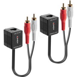LINDY 70460 - Extensor de phono a través de Cat.5e/6, RCA, 500 m