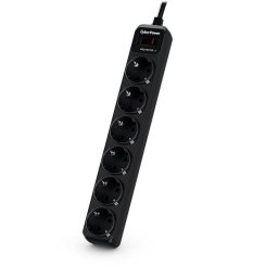 CyberPower B0620SC0-DE Regleta 6 Tomas 1.8m Negra con Interruptor