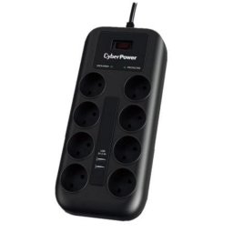 CyberPower P0820SUF0-DE Regleta 8 Tomas Schuko 2 USB 1.8m Negra
