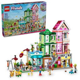 Lego Friends Apartamentos y Tiendas de Heartlake City, Juguetes con Mini Muñecos y Gatos +12 Años