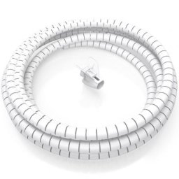 Organizador de cables en espiral AISENS A151-0917 1m diámetro 25mm blanco adaptador incluido