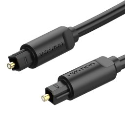 Cable óptico digital Vention Toslink macho a macho 1.5m fibra óptica PVC negro