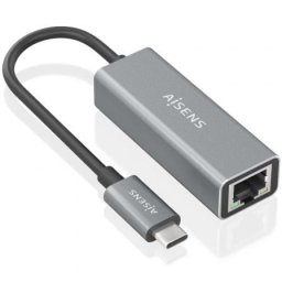 Adaptador USB 3.0 AISENS A109-0898 AX88179A Gigabit Ethernet 1000Mbps Gris 15cm