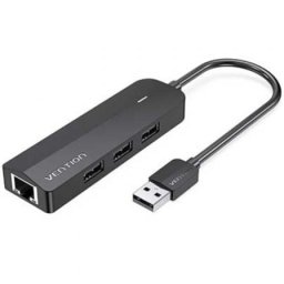 Docking Vention CHPBB 3xUSB 2.0/Micro USB PD/RJ45/Negro/ABS