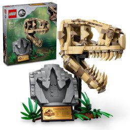 Lego Jurassic World Fósiles de Dinosaurio: Cráneo de T. rex para Niños de 9+ Años