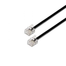 Cable de Teléfono AISENS A143-0319 RJ11 6P4C 4 hilos 2m Negro