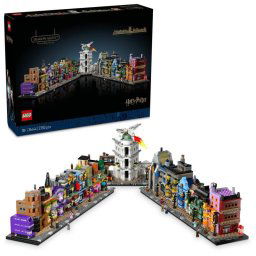 Lego Harry Potter Callejón Diagon: Maqueta Con 12 Figuras Y Autobús Para Adultos 76444