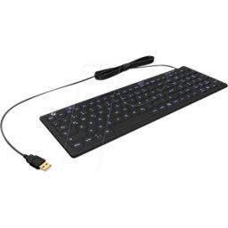 KEYSONIC 60885 - Teclado, USB, higiénico, negro