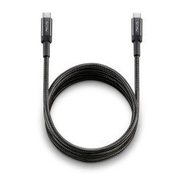 Cable NGS KNOT 65W-3 USB-C 3m Negro Carga Rápida 65W USB 2.0 Ultra Resistente