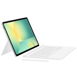 Samsung Book Cover AI Funda con Teclado Blanca para Galaxy Tab S10 FE Plus