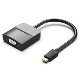 Adaptador Vention TDDBB USB Tipo-C a VGA 1920x1080p 60Hz ABS Cable 0,15m