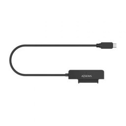 Adaptador 2.5 USB-C 3.1 Gen1 AISENS ASE-25C04B ABS Negro compacto UASP LED