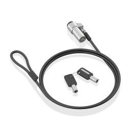 Cable de seguridad AISENS ASLK-D45K06-BK NANO 1.5m acero cerradura de llave portátil
