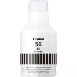 Botella de Tinta Canon GI-56BK Negra Original 170ml Alto rendimiento 6000 páginas