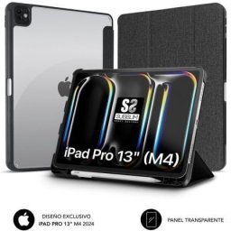 Funda Subblim Clear Shock Case iPad Pro 13 M4 Negra cierre magnético soporte doble posición