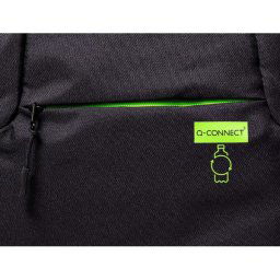 Mochila para portatil q-connect 15,6" negra con asa 2 bolsillos exteriores 320x430x140 mm