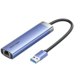 Hub USB Vention TGFSB 3xUSB 3.0/RJ45/USB-C PD Aleación Aluminio 5Gbps