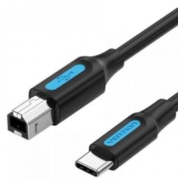 Cable USB Vention CQUBF USB 2.0 Tipo-C a Tipo-B 480Mbps 1m Negro