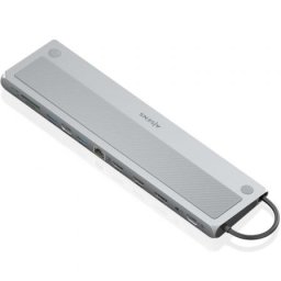 Docking station AISENS ASUC-12P020-GR USB-C 2xHDMI 3xUSB DisplayPort RJ45 SD Gris