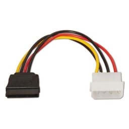 Cable alimentación SATA AISENS A131-0158 16cm 100% cobre Molex 4pin a SATA 15p hembra