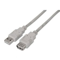 Cable USB 2.0 AISENS A101-0014 3m 60Mbps 2.5W Beige Extensión Tipo A Macho-Hembra