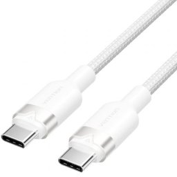 Cable USB Vention TRDWH 2.0 Tipo-C Macho a Macho 3A 60W 480Mbps 2m Blanco