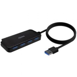 Hub AISENS 4 puertos 5000 Mbit/s USB 3.0 modelo A106-0714 Cable 60cm Negro