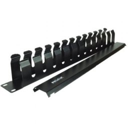 Panel guía cables PHASAK PA 5095 con tapa para rack 19″ 1U frontal metálico