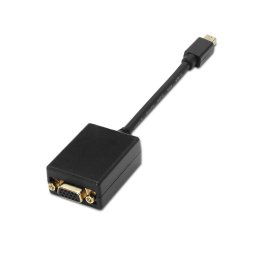 Conversor Mini DP a VGA AISENS A125-0135 0,15m Negro Chapado en Oro