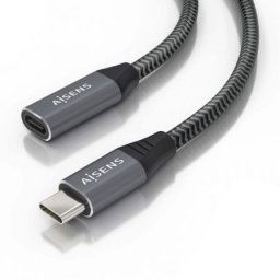 Cable USB-C AISENS USB 3.2 Gen2x2 20Gbps 8K@30Hz 5A 100W 2m Gris
