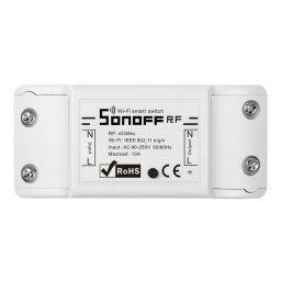 Relay domótico Sonoff RFR2 Wi-Fi RF 433MHz control remoto, integración Alexa, Google Home