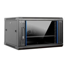 Aiten Data Armario Rack Mural 19" 6U 600 x 450 x 370 mm Montado con Accesorios