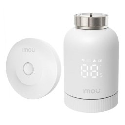 Termostato digital Imou ZigBee Blanco inteligente programable, batería, Alexa/Google, remoto
