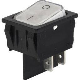 MARQUARDT MAR 1835.3105 - Interruptor basculante ON - OFF, 2 polos, negro / blanco