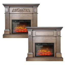 Chimenea eléctrica TUX Oak roble ElectricSun, con sonido, 3 colores, con aplicación, L110xH102cm