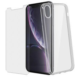 Avizar Funda de Silicona Transparente + Cristal Templado para Apple iPhone XR