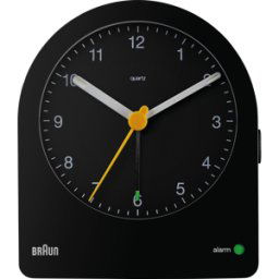 BRAUN BC22B - Reloj despertador analógico de cuarzo negro