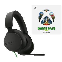 Microsoft Pack Headset Xbox Auriculares Gaming para Xbox Series X/S/One/PC + Game Pass Ultimate 1 Mes Licencia Digital