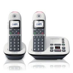 Teléfono inalámbrico Motorola CD5012 Blanco DECT pantalla iluminada teclado grande manos libres