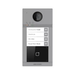 Videoportero Hikvision DS-KV8413-WME1(C) 2MP WiFi PoE 4 Botones Apertura Tarjeta MF IP65