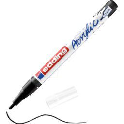 EDDING 5300SW - Marcador acrílico, 1 mm - 2 mm, negro