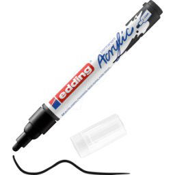 EDDING 5100SW - Marcador acrílico, 2 mm - 3 mm, negro