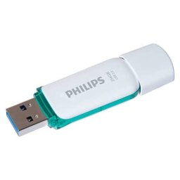 Pendrive Philips FM25FD75B Snow-Series 256GB USB 3.0 Blanco Llavero Capuchón