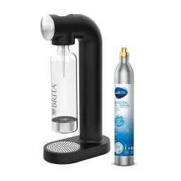 Máquina de agua con gas Brita sodaONE Negro/Plata PET 129mm x 240mm x 450mm