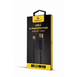 Adaptador USB Tipo C Gembird A-CM-DPM-01 a DisplayPort 4K/60Hz Negro 150mm