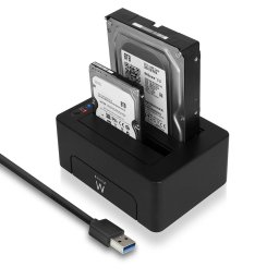 Estuche Ewent EW7014 SSD/HDD 2.5,3.5″ SATA III USB 3.2 Gen 1 Type-A Negro ABS