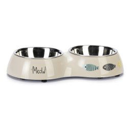 Comedero doble Karlie Diner Set Yaren para gatos - 2 x 220 ml