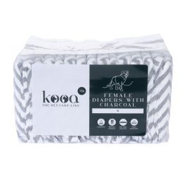 kooa pañales con carbón vegetal para perras - Talla: S